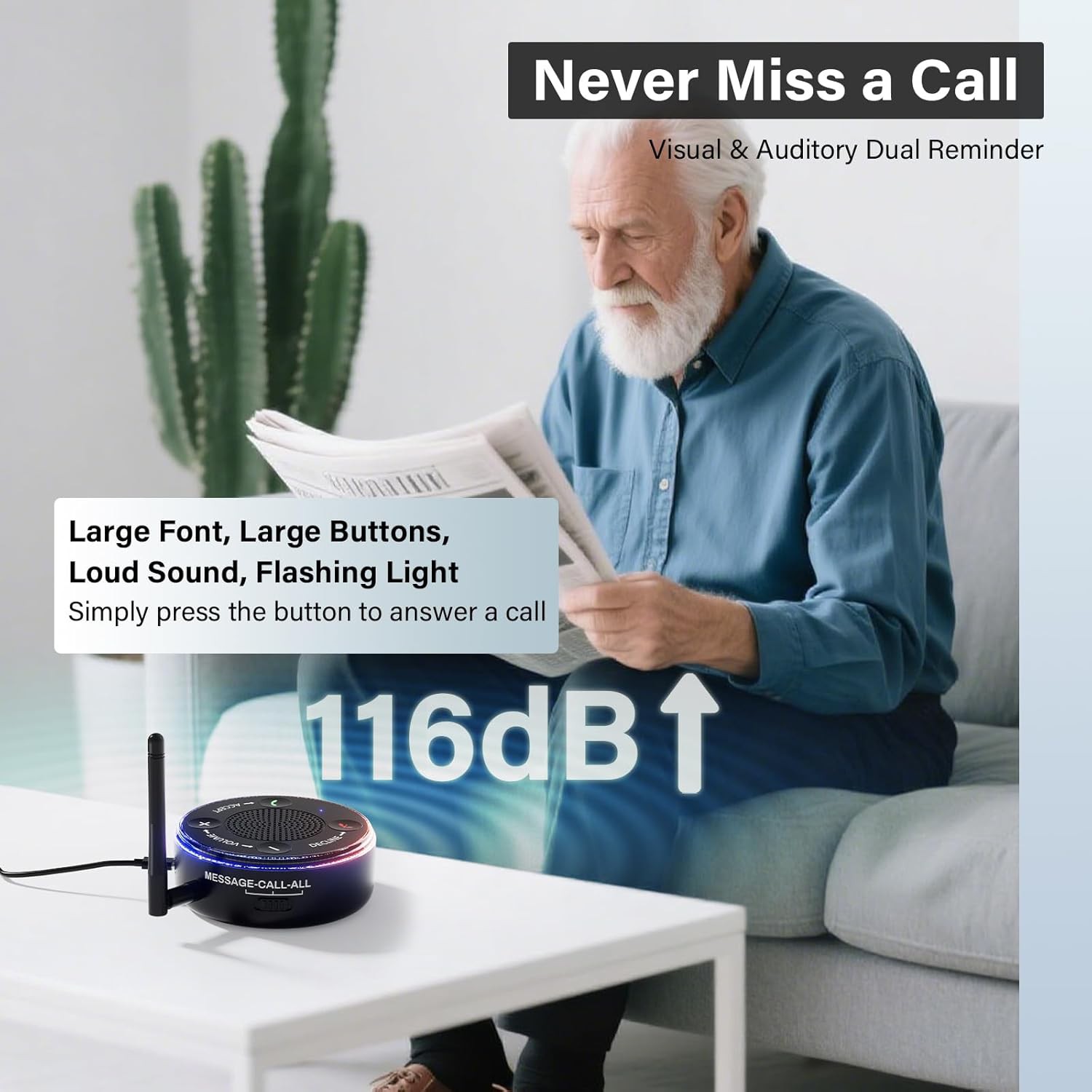 📞 Cell Phone Ringer Amplifier &amp;amp; Flasher Review | 116dB Bluetooth Phone Ringer for Seniors &amp;amp;