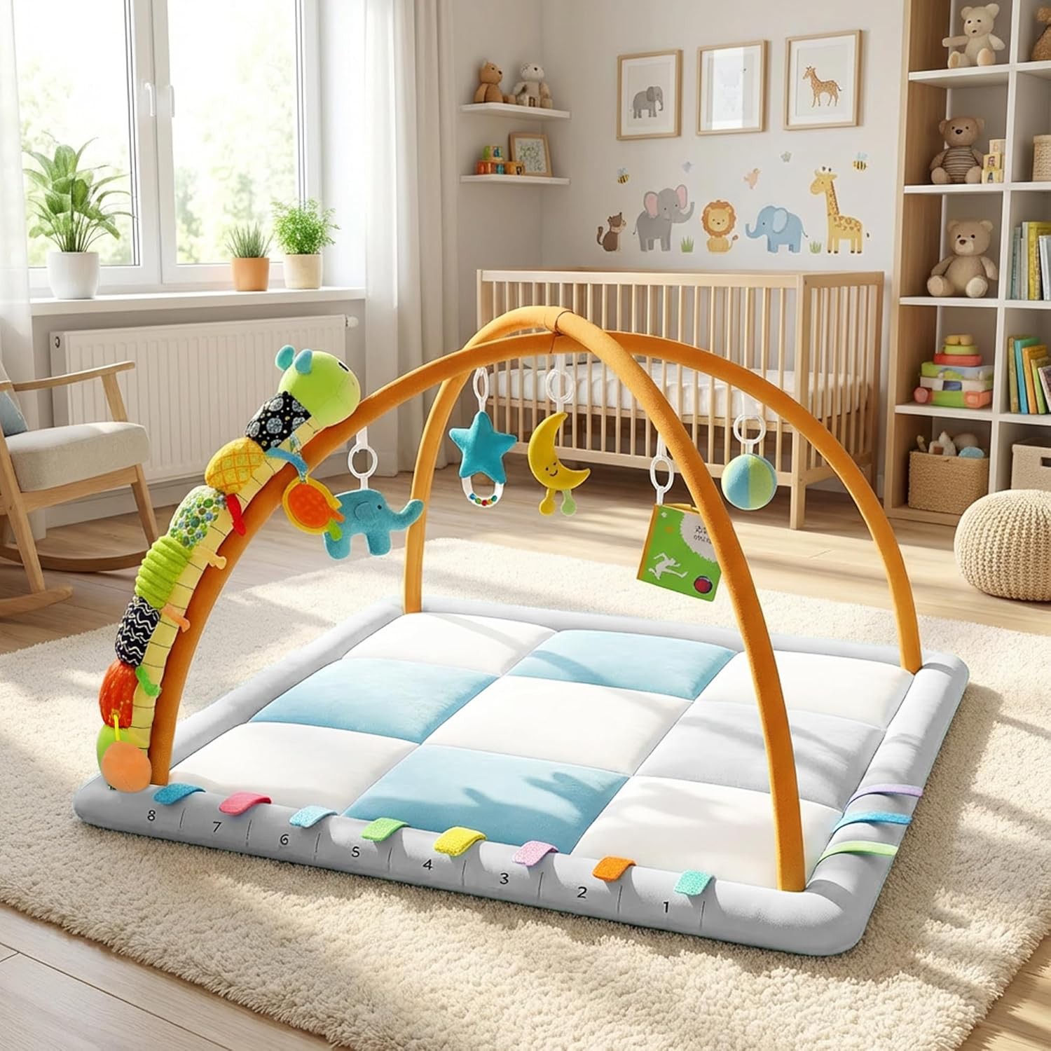 👶 Baby Play Gym &amp;amp; Activity Mat Review | Tummy Time Mat with 6 Sensory Toys for Newborn Developme