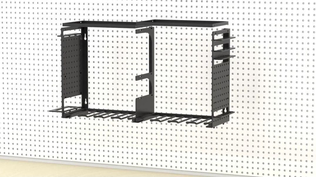 ⁣Power Tool Organizer Wall Mount Review – Heavy Duty 4-Tier Garage Storage Rack with 8 Drill Holders