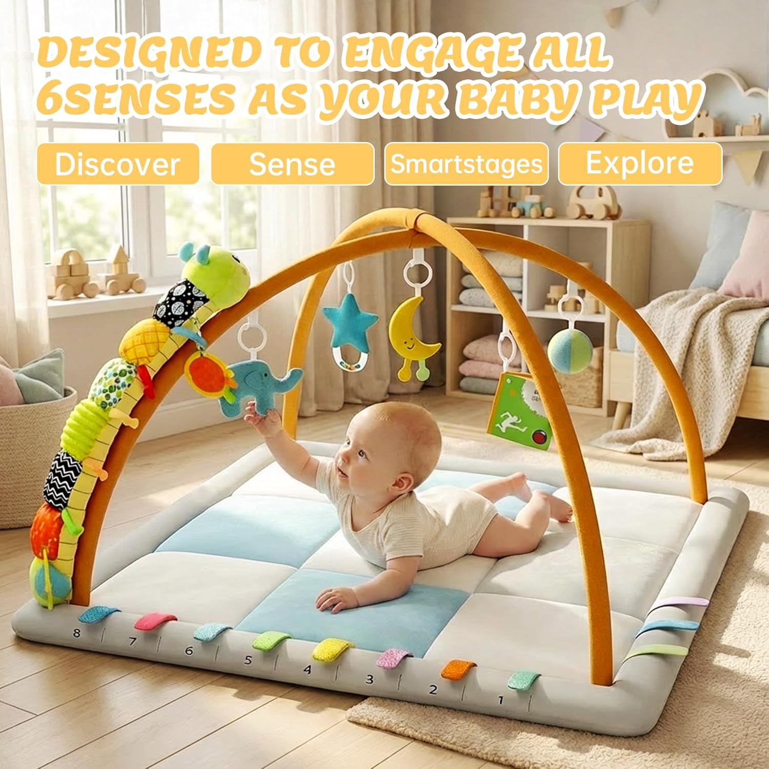 👶 Baby Play Gym &amp;amp; Activity Mat Review | Tummy Time Mat with 6 Sensory Toys for Newborn Developme