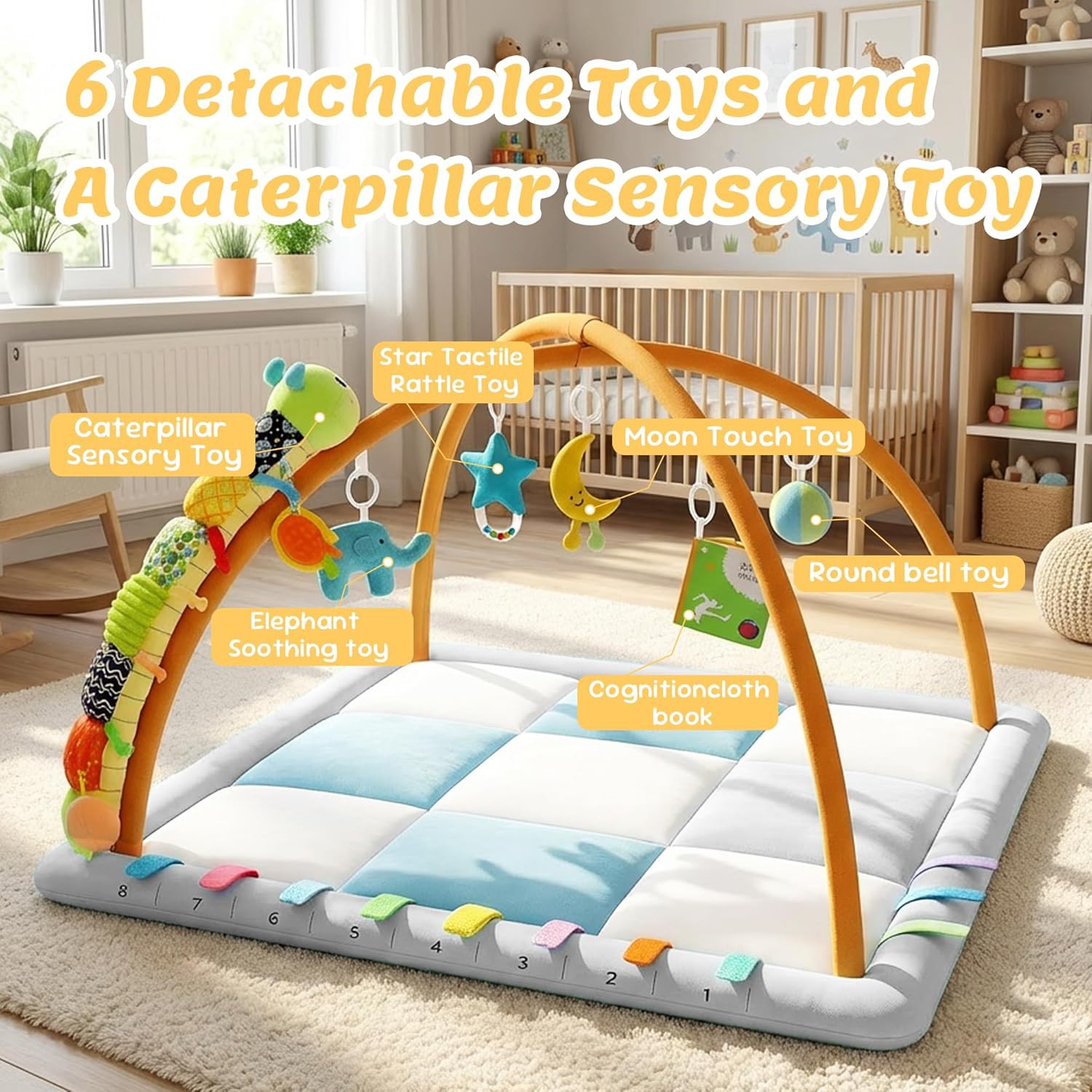 👶 Baby Play Gym &amp;amp; Activity Mat Review | Tummy Time Mat with 6 Sensory Toys for Newborn Developme