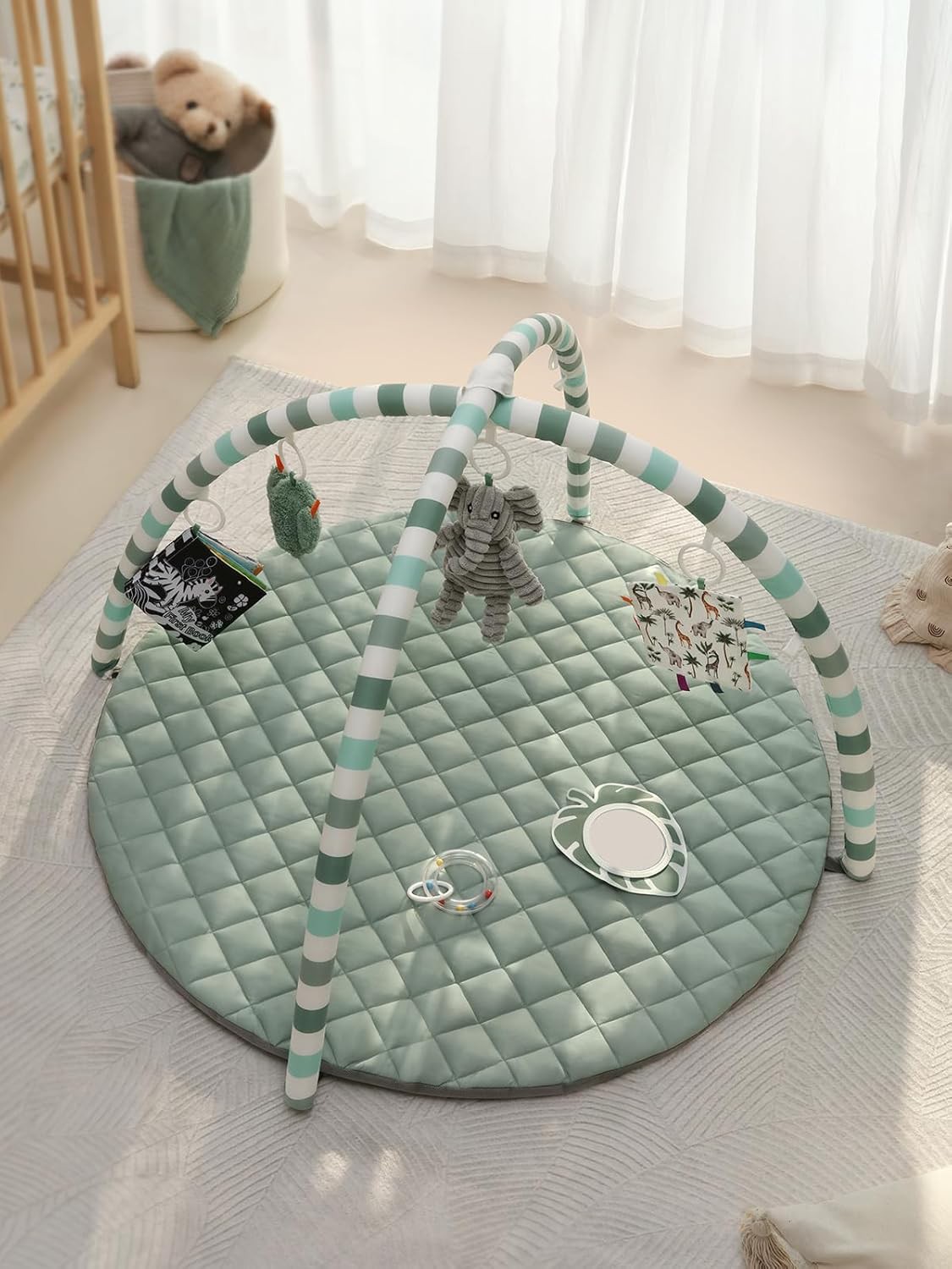 👶 Blissful Diary Baby Play Gym Mat Review | Sensory Activity Mat with 6 Toys for Newborn Development
