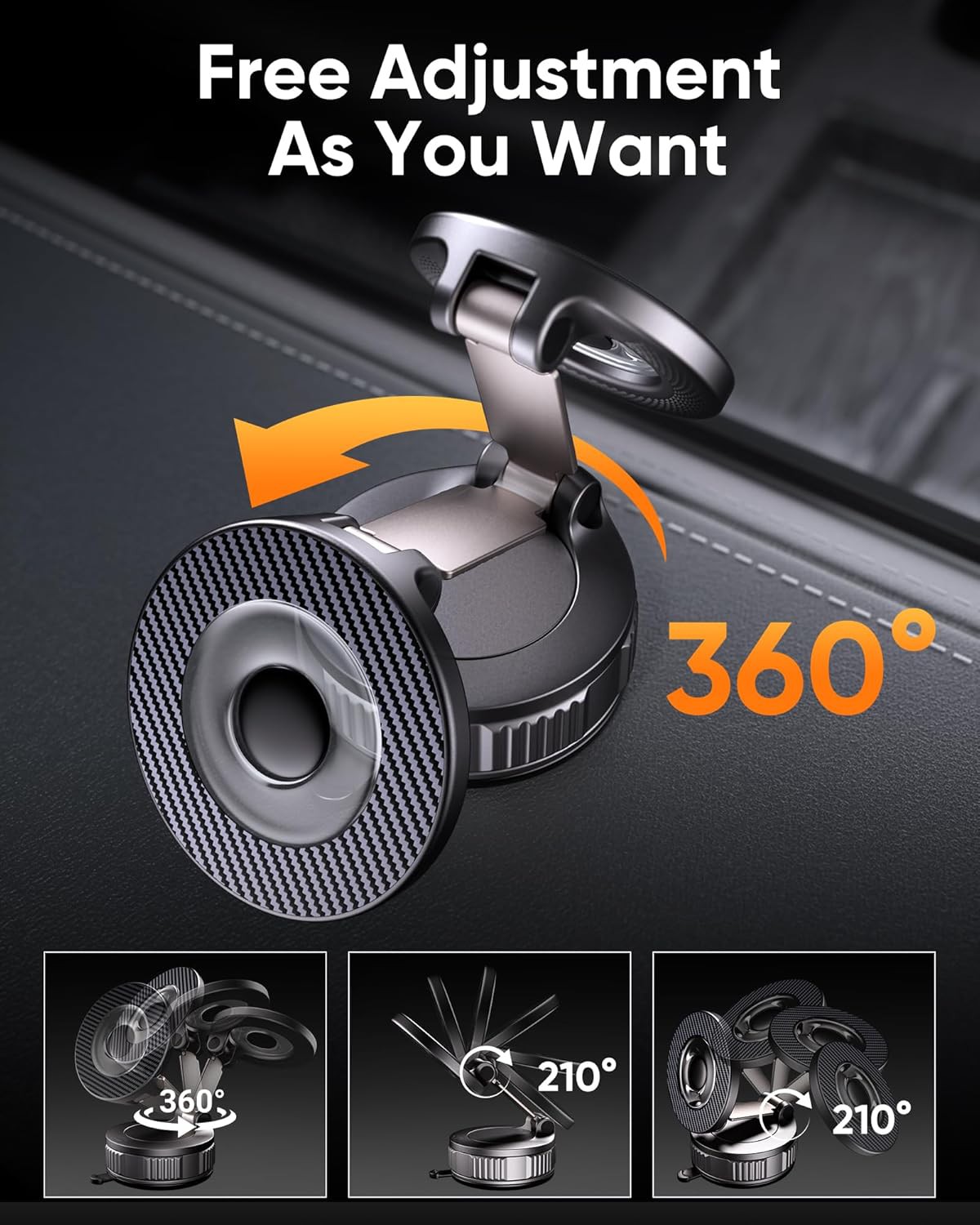 📱 Vacuum MagSafe Car Phone Holder Review | 360° Magnetic Car Mount with Ultra-Strong Suction &amp;amp; S