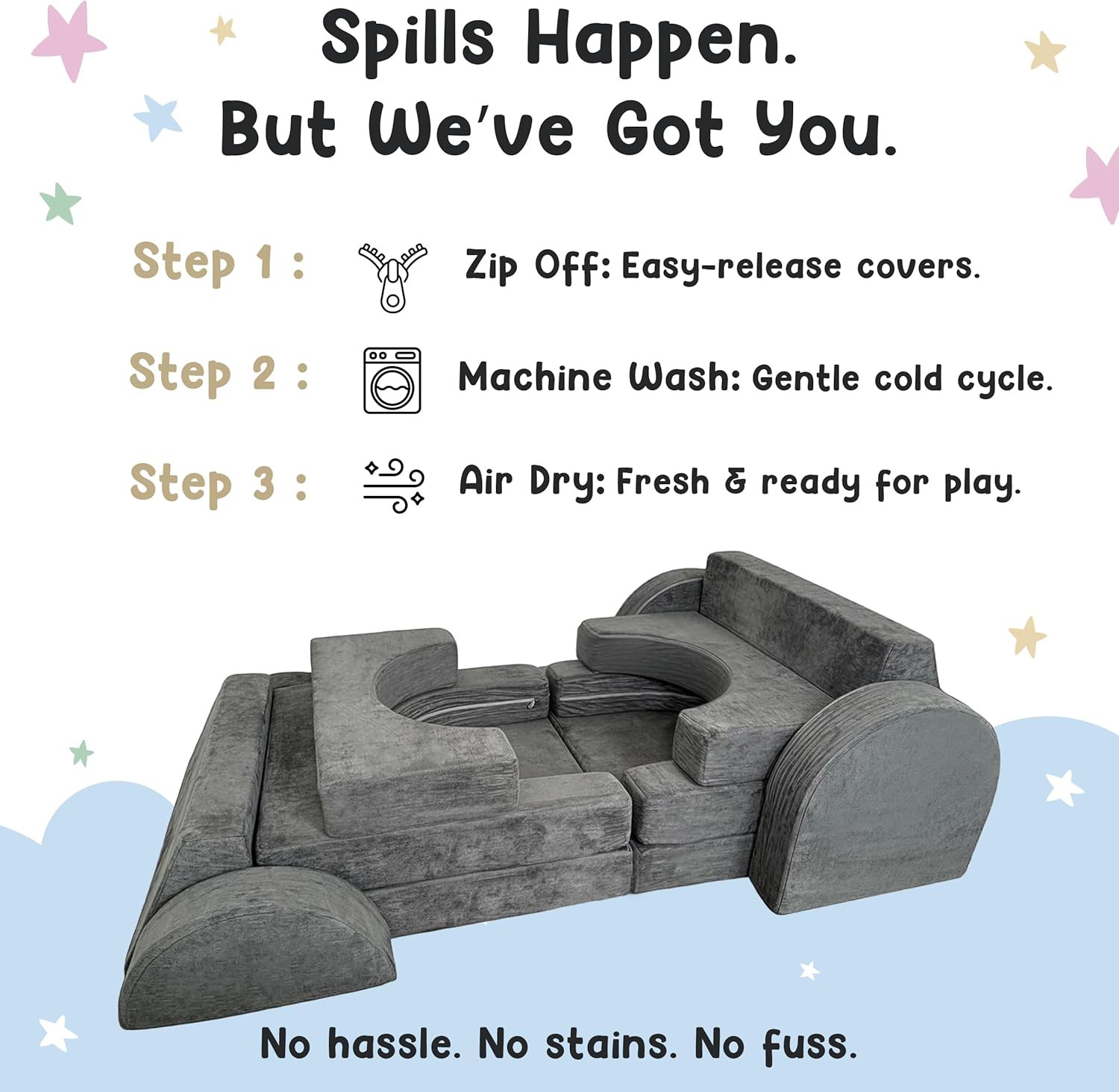 🛋️ 12-Piece Modular Kids Play Couch Review | Soft Toddler Sofa for Fort Building, Playrooms &amp;amp; Fa