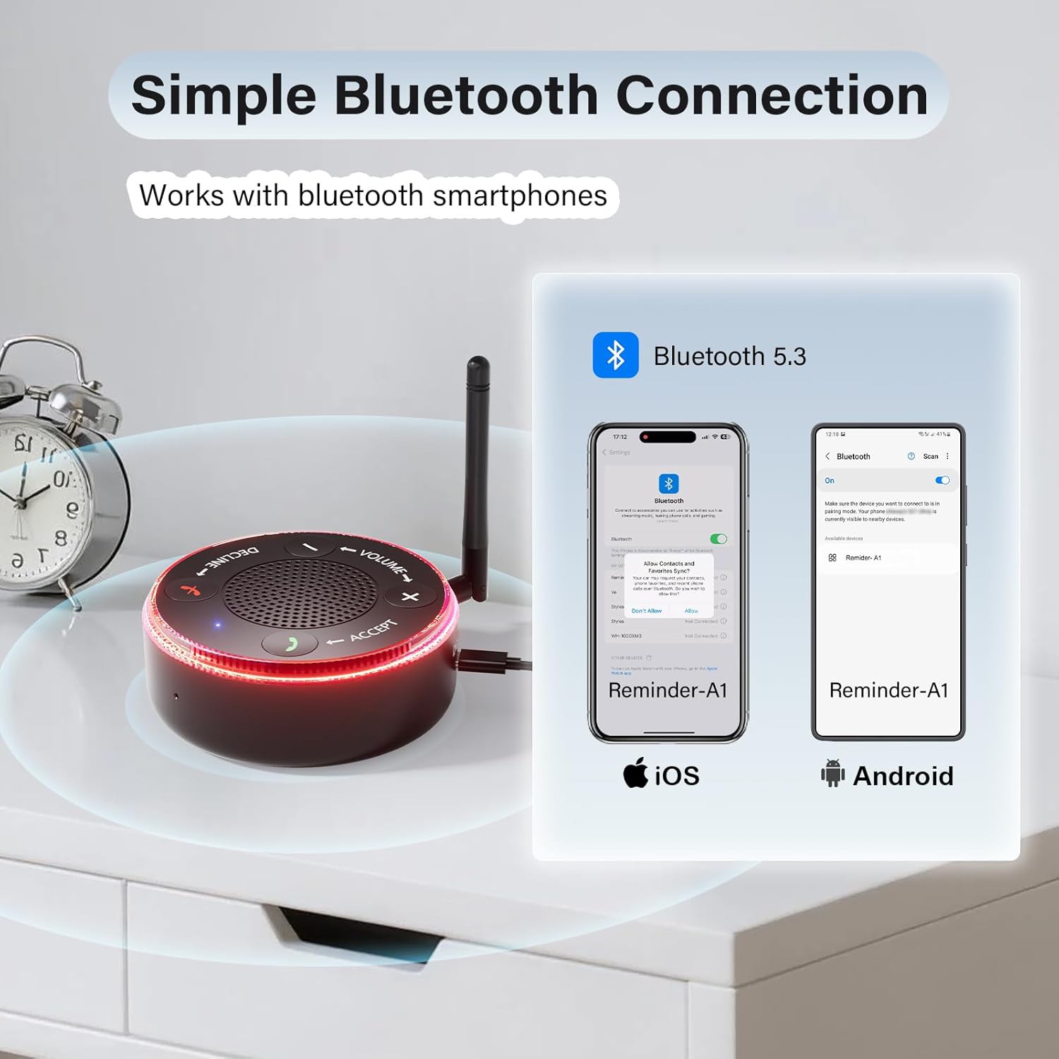📞 Cell Phone Ringer Amplifier &amp;amp; Flasher Review | 116dB Bluetooth Phone Ringer for Seniors &amp;amp;
