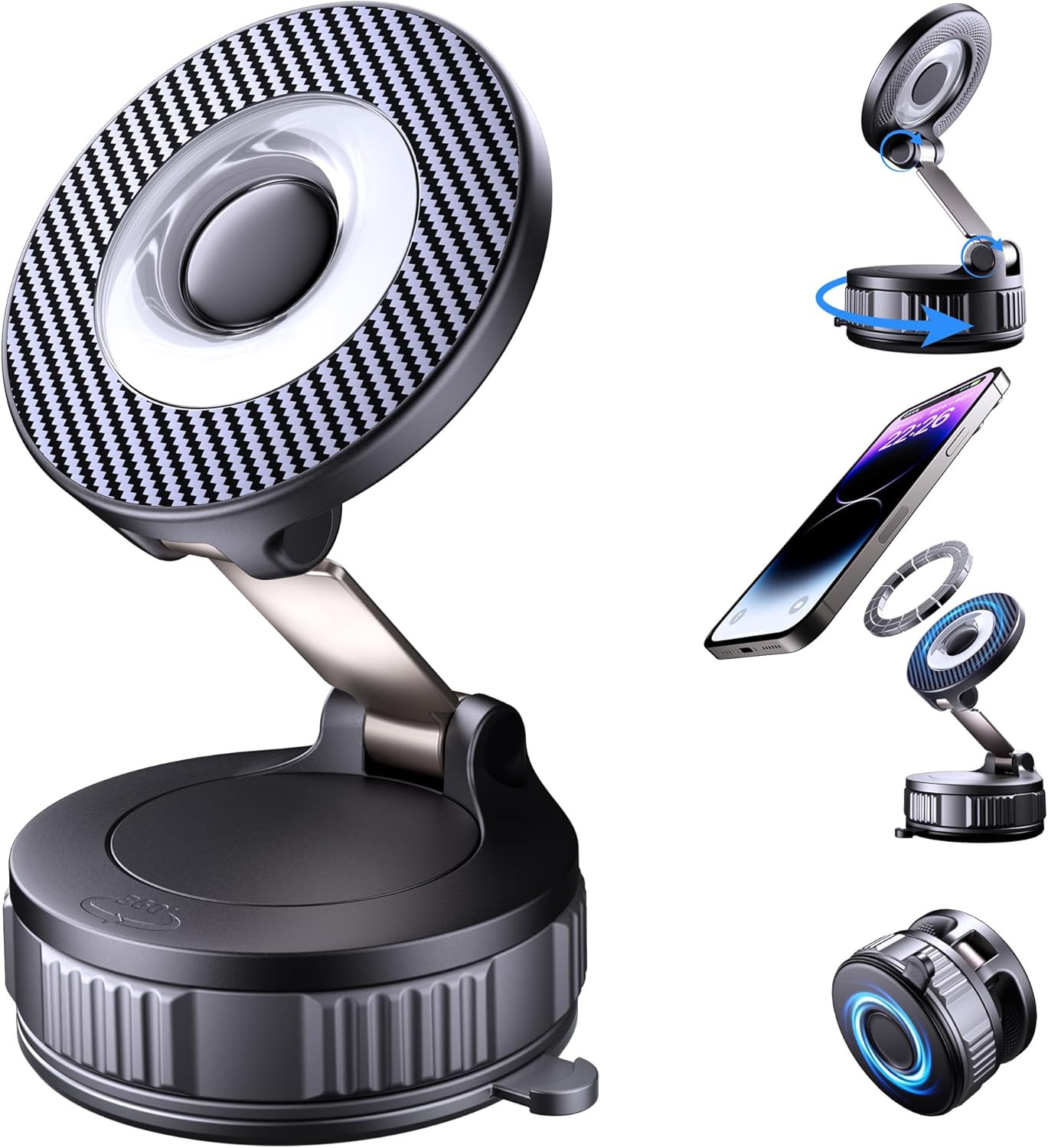 📱 Vacuum MagSafe Car Phone Holder Review | 360° Magnetic Car Mount with Ultra-Strong Suction &amp;amp; S