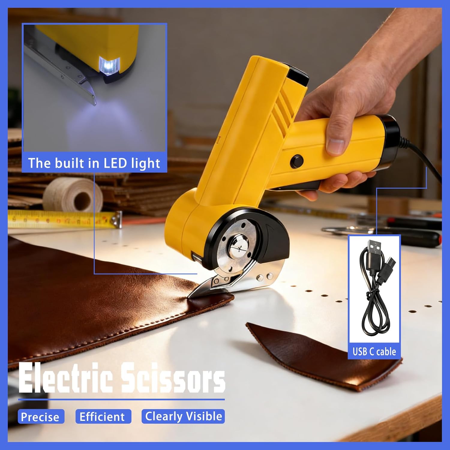 Cordless Electric Scissors Review – Portable Battery-Powered Cutter for Cardboard, Carpet, Leather &amp;