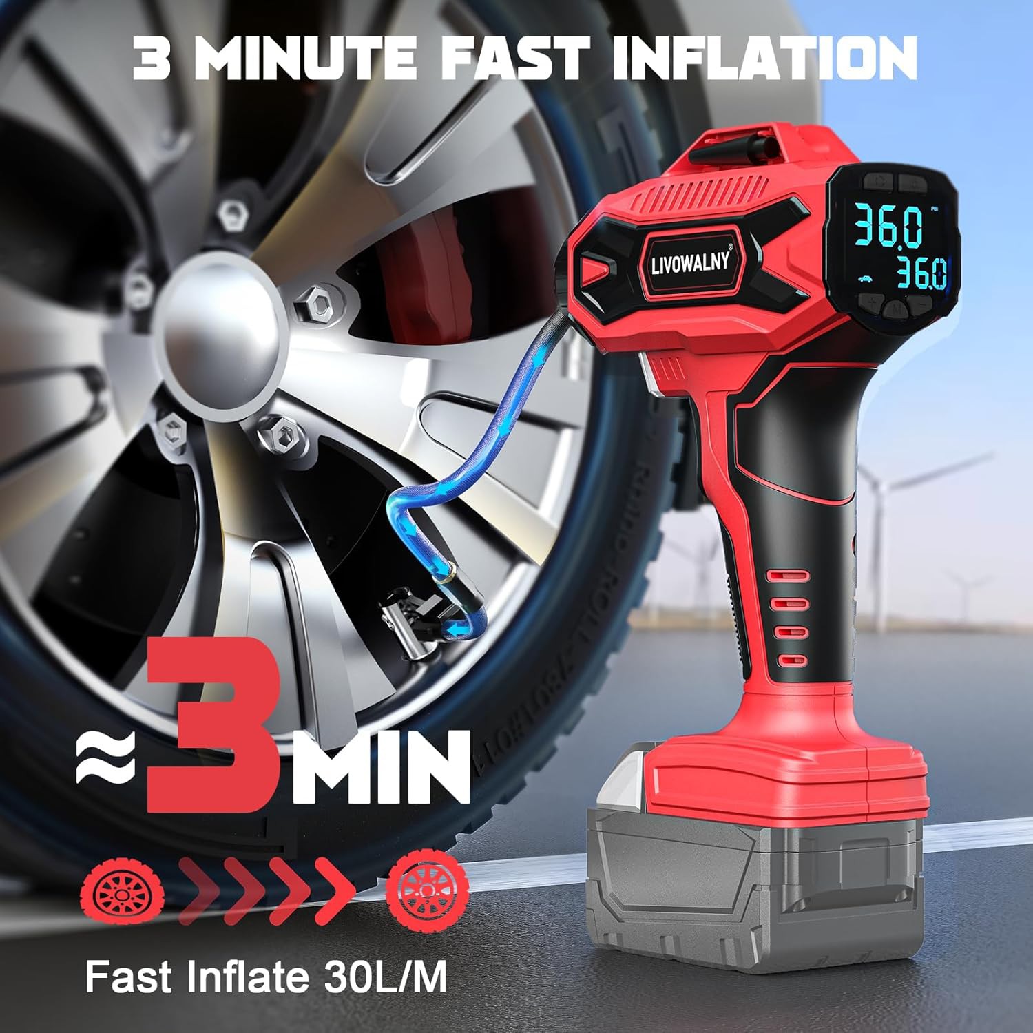 Cordless Tire Inflator Review – 160 PSI Portable Air Compressor Compatible with Milwaukee 18V Batter