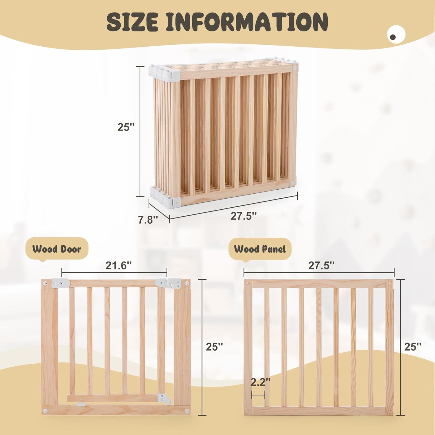 👶 Foldable Wooden Baby Playpen Review | Large Adjustable Play Yard with Safety Gate for Toddlers