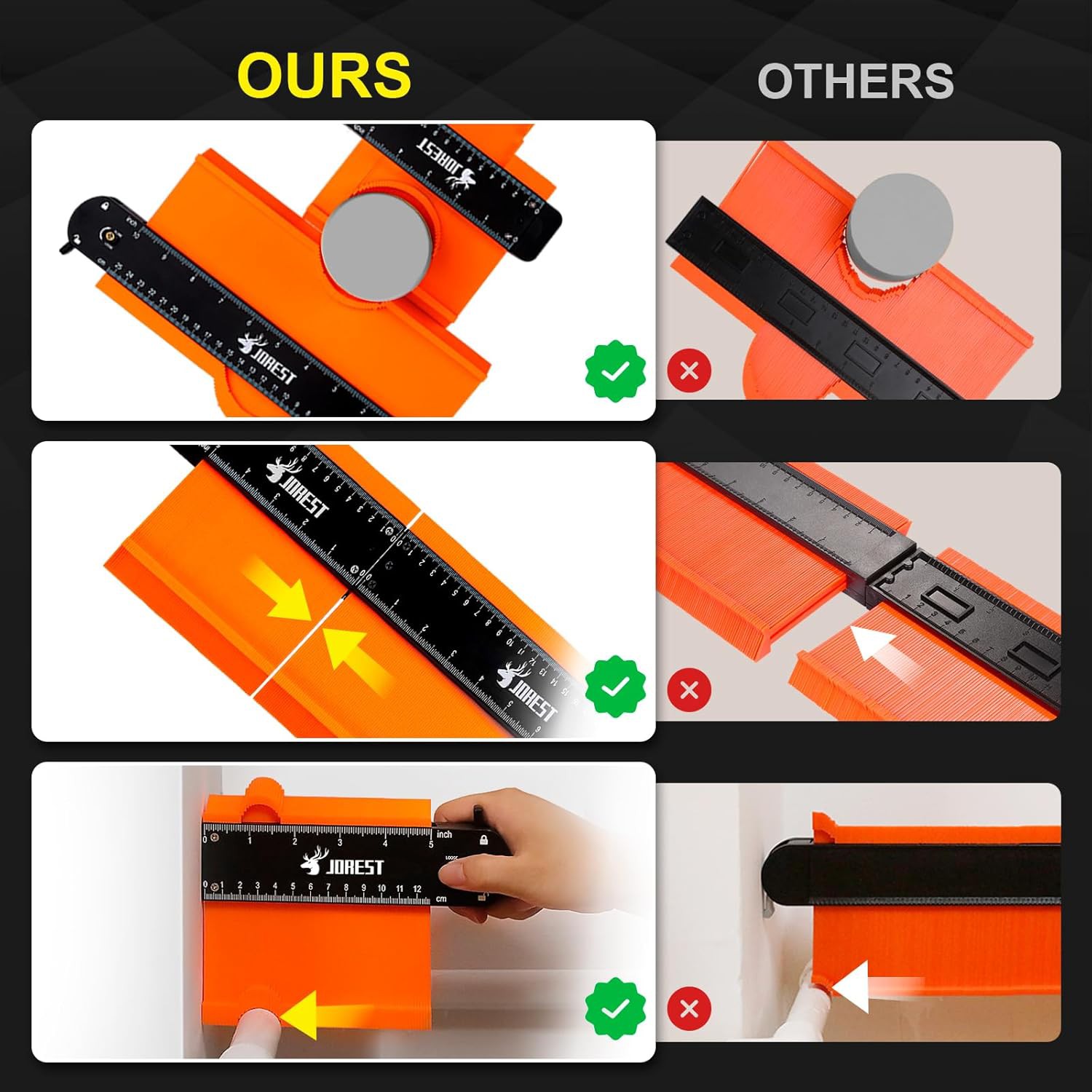 JOREST Contour Gauge Review – Connectable Shape Duplicator Tool for Flooring, Woodworking &amp;amp; DIY