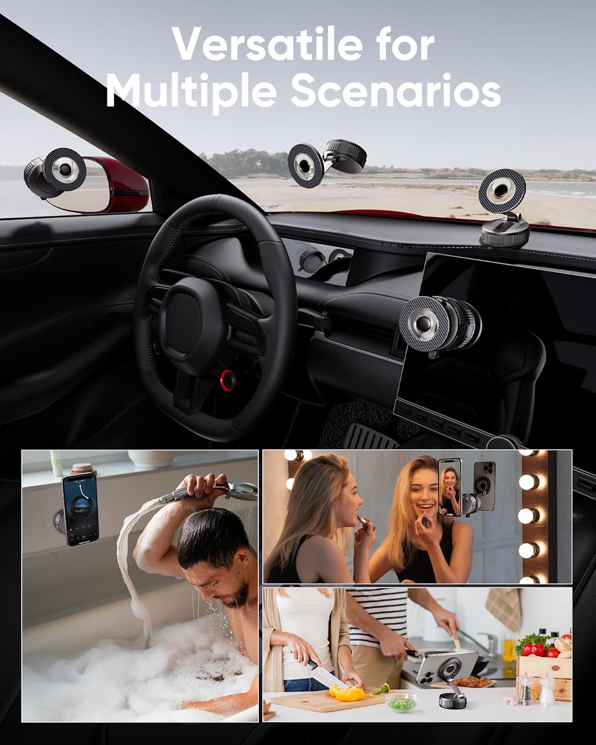 📱 Vacuum MagSafe Car Phone Holder Review | 360° Magnetic Car Mount with Ultra-Strong Suction &amp;amp; S