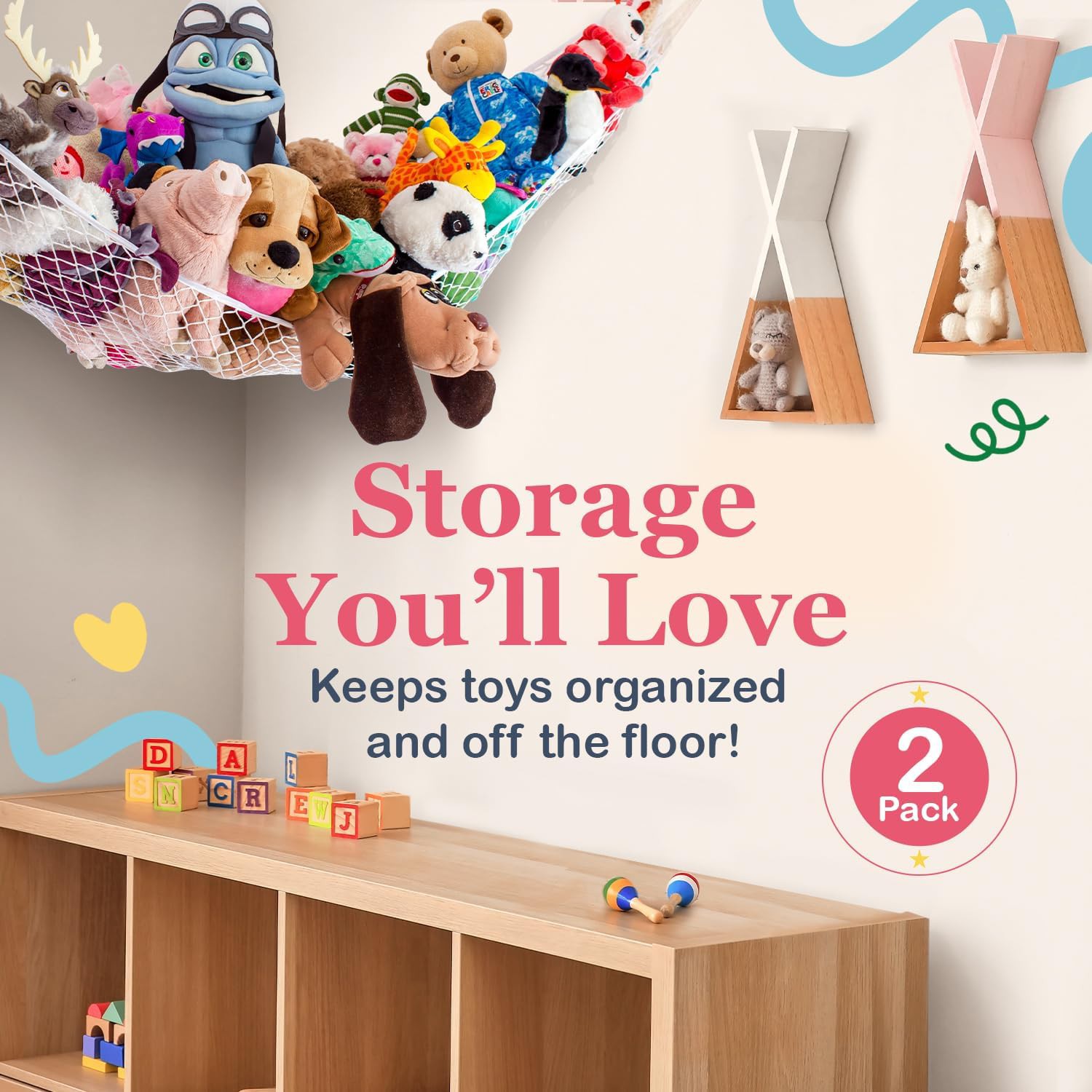 🧸 Stuffed Animal Storage Hammock Review | Cute Corner Toy Organizer for Plush Toys &amp;amp; Nursery Dec