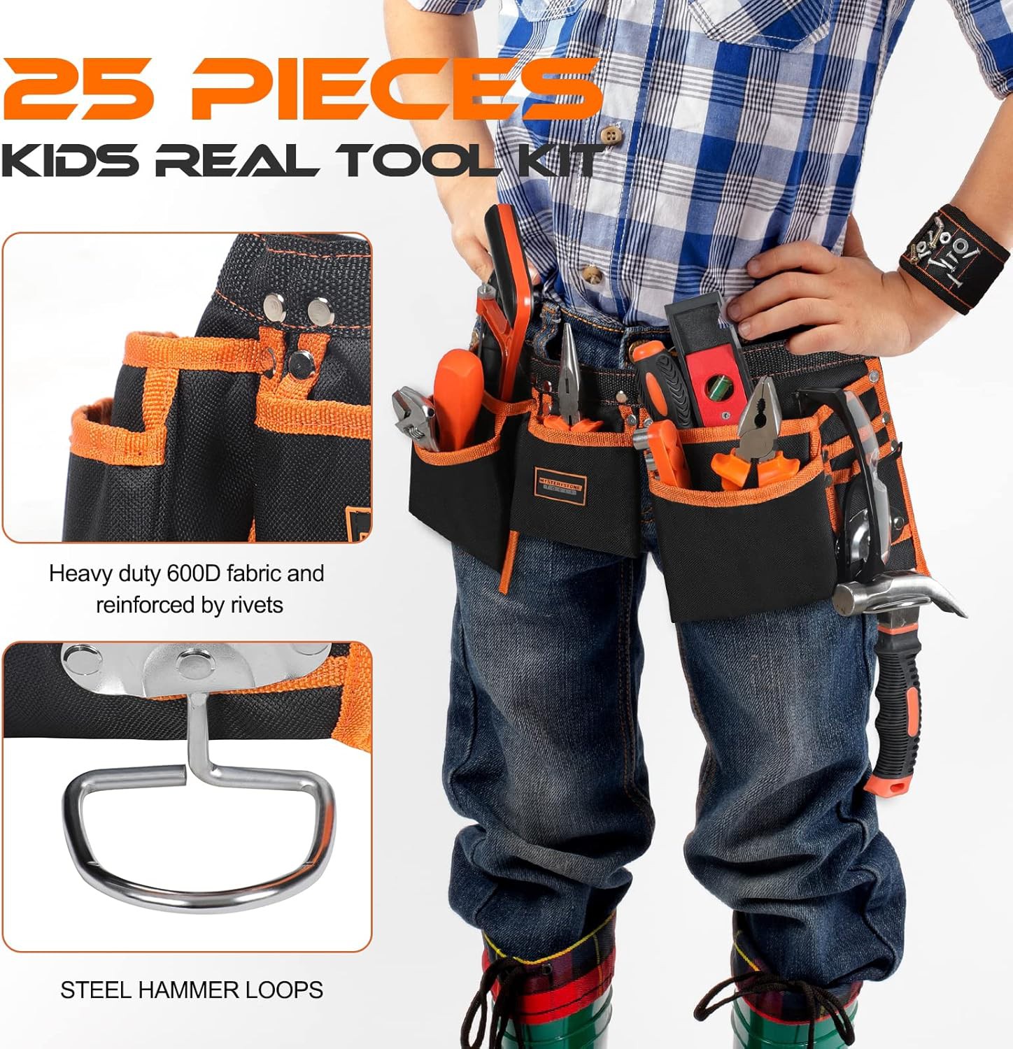 Kids Real Tool Kit Review – 25-Piece Children's Tool Set with Tool Belt &amp;amp; DIY Tools