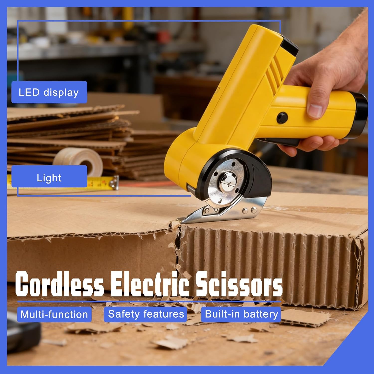 Cordless Electric Scissors Review – Portable Battery-Powered Cutter for Cardboard, Carpet, Leather &amp;