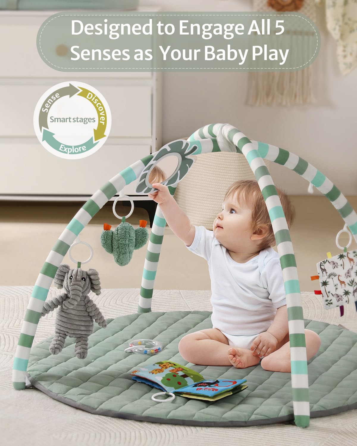 👶 Blissful Diary Baby Play Gym Mat Review | Sensory Activity Mat with 6 Toys for Newborn Development