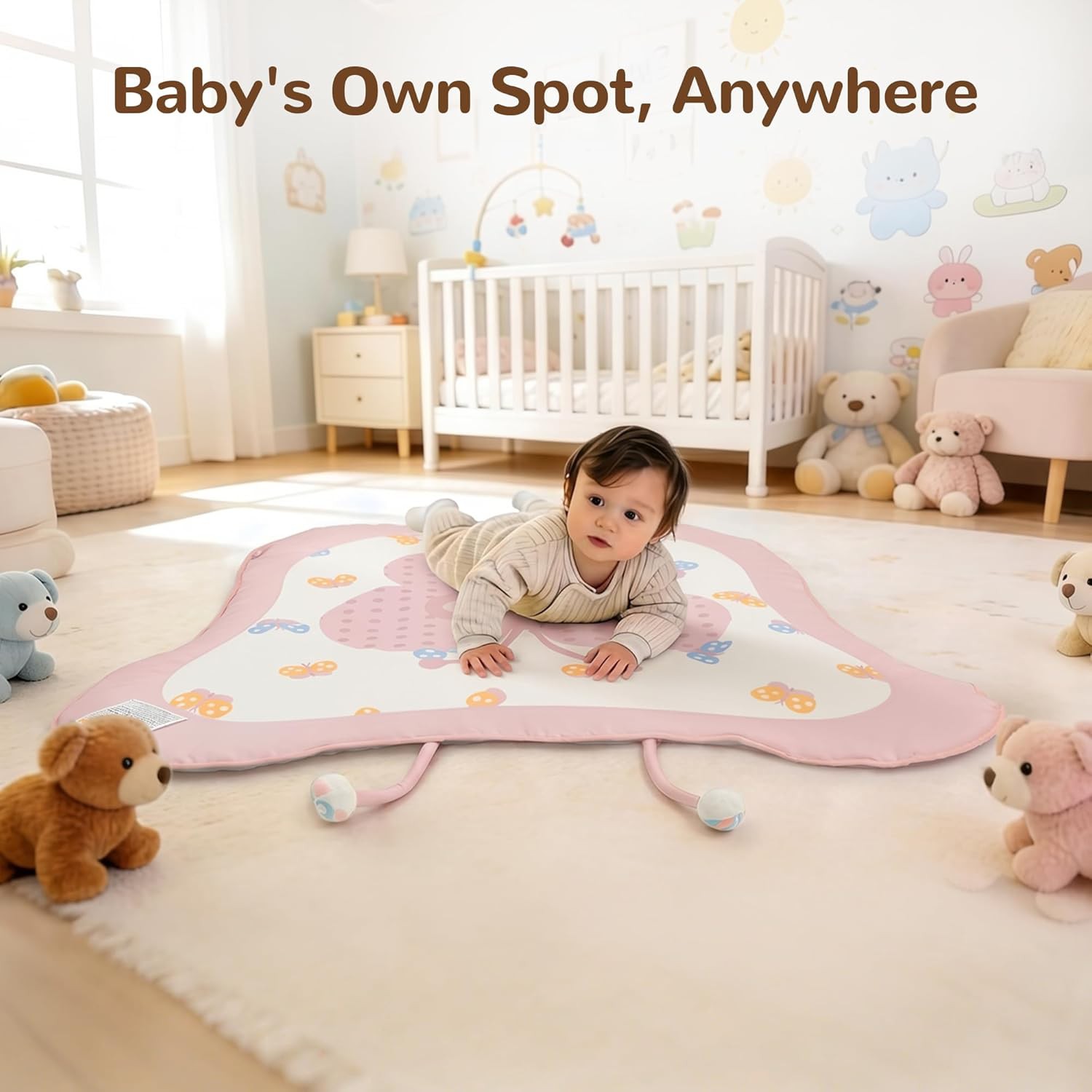👶 Pamo Babe Baby Play Gym &amp;amp; Activity Mat Review | Montessori Tummy Time Mat with 8 Sensory Toys