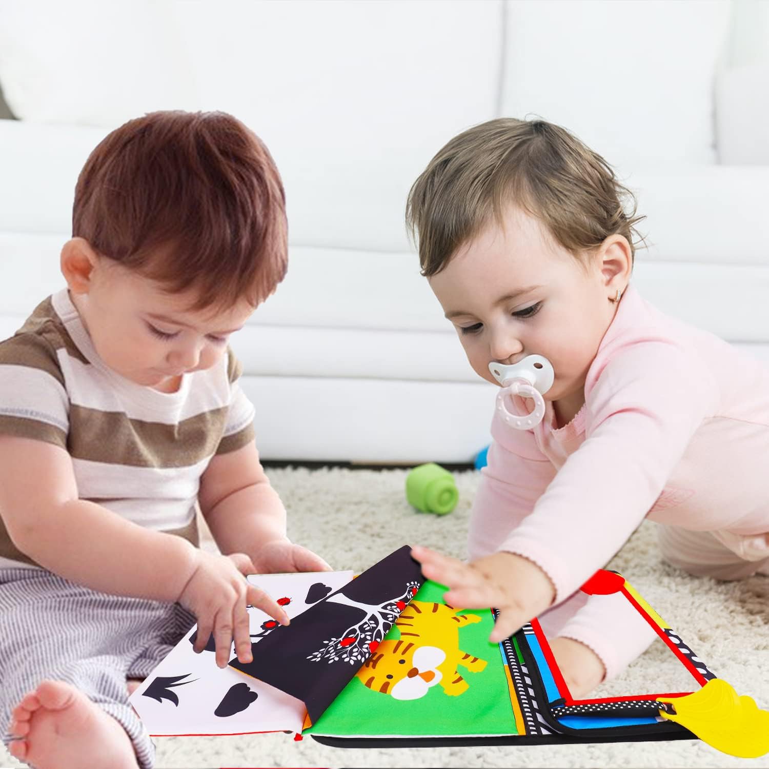 👶 Tummy Time Baby Mirror &amp;amp; High Contrast Sensory Book Review | Newborn Development Toy for 0–6 M