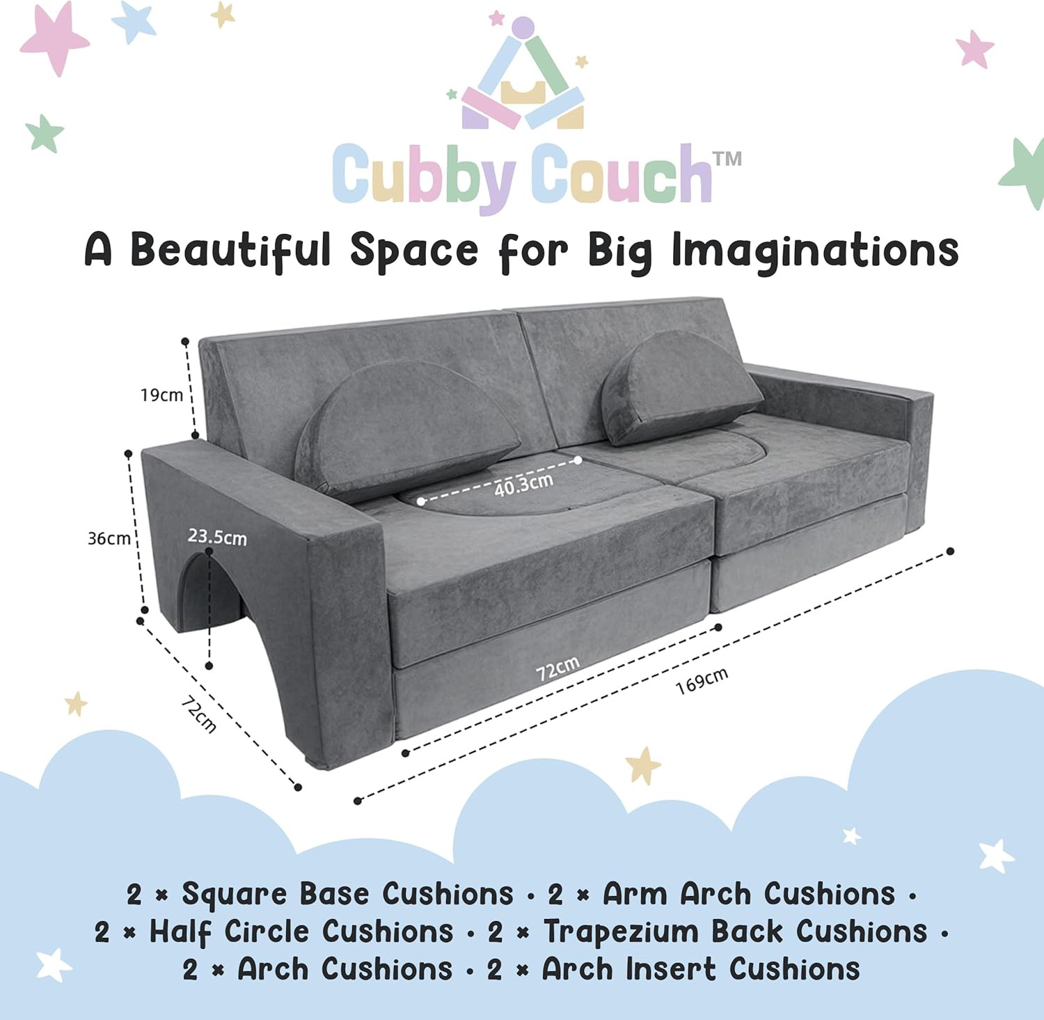 🛋️ 12-Piece Modular Kids Play Couch Review | Soft Toddler Sofa for Fort Building, Playrooms &amp;amp; Fa
