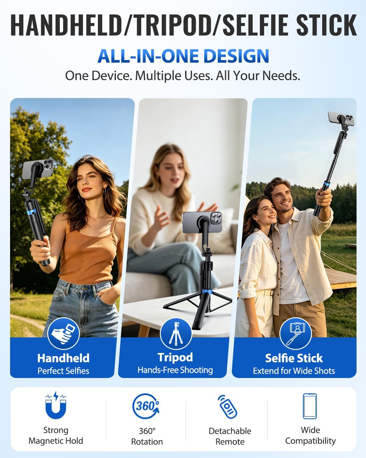 📸 UBeesize 72&amp;quot; Auto Face Tracking Tripod Review | AI Selfie Stick with MagSafe Mount &amp;amp; Gest