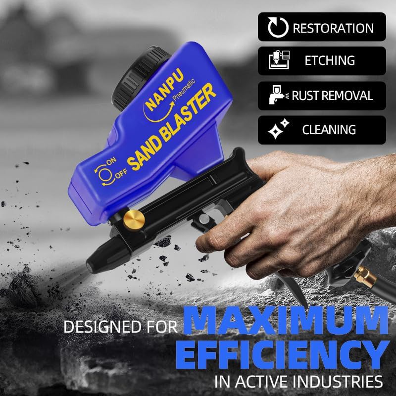 Air Sandblaster Gun Review – Gravity Feed Sand Blasting Kit for Rust Removal, Paint Stripping &amp;amp;