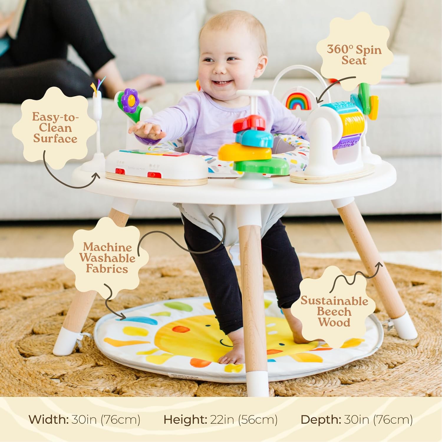 👶 Little Acorn 4-in-1 Baby Activity Center Review | Montessori Play Center, Exersaucer &amp;amp; Toddler