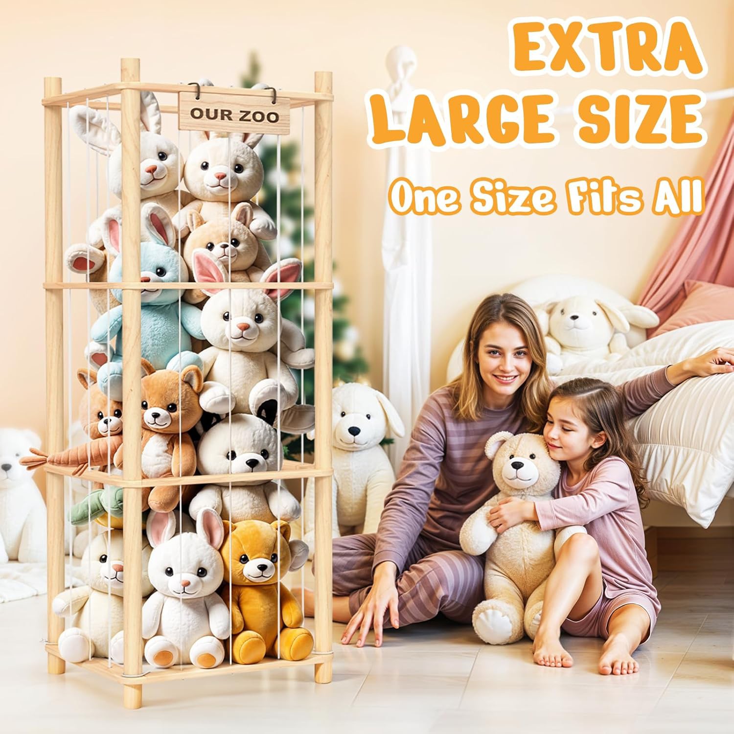 🧸 Woodure Stuffed Animal Storage Zoo Review | Wooden Toy Organizer for Kids' Bedrooms &amp;amp; Pla