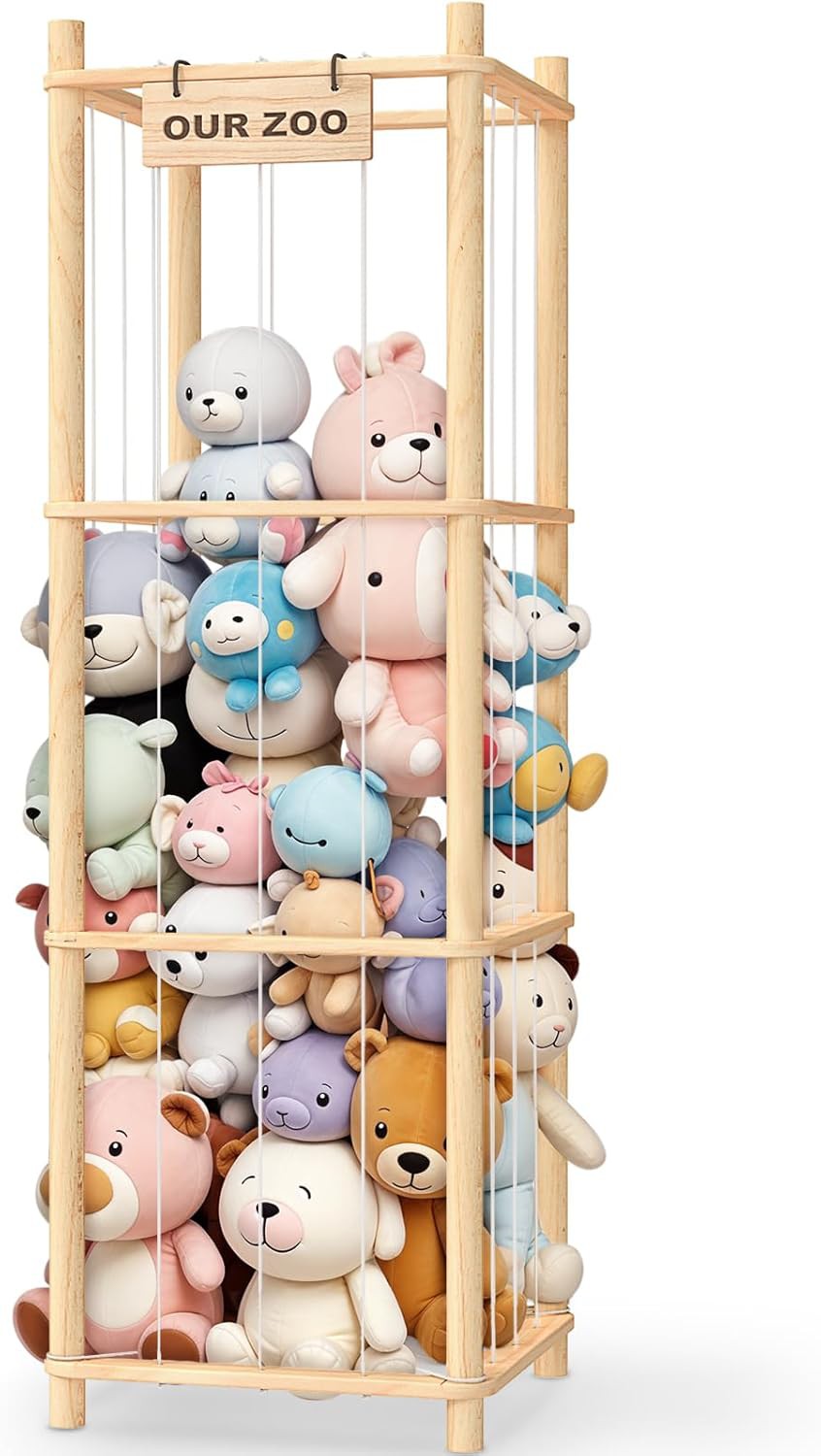 🧸 Woodure Stuffed Animal Storage Zoo Review | Wooden Toy Organizer for Kids' Bedrooms &amp;amp; Pla