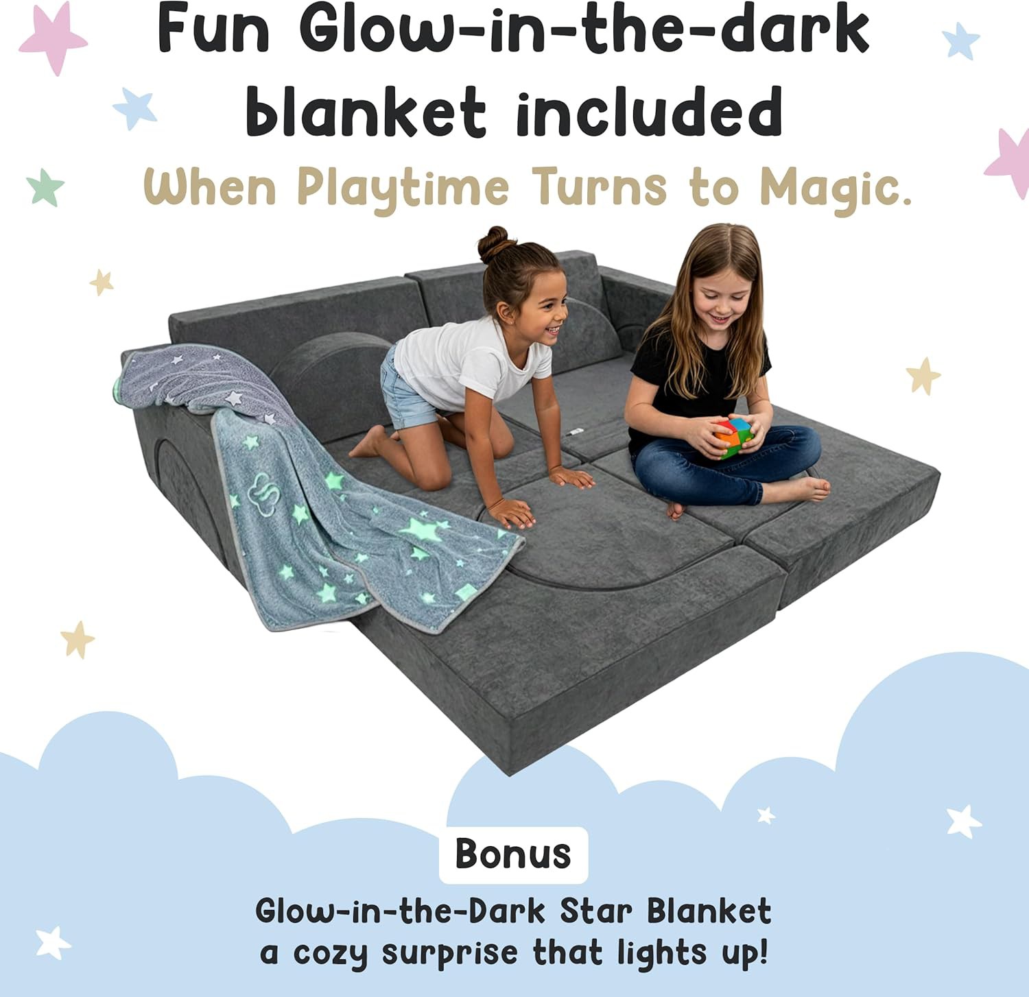 🛋️ 12-Piece Modular Kids Play Couch Review | Soft Toddler Sofa for Fort Building, Playrooms &amp;amp; Fa