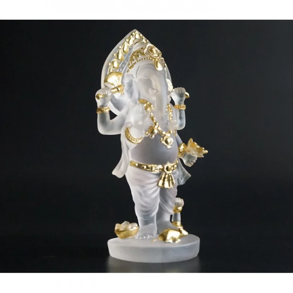 Ganesha-Figur aus transparentem Polymer, 21,5 cm