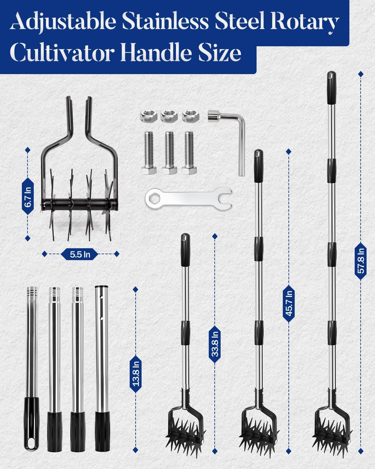 Rotary Cultivator Review – Manual Garden Tiller with Adjustable Handle for Soil Aeration &amp;amp; Lawn