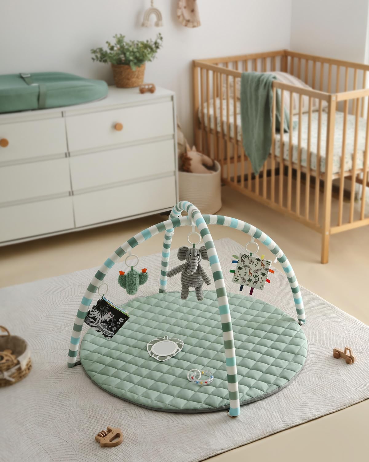 👶 Blissful Diary Baby Play Gym Mat Review | Sensory Activity Mat with 6 Toys for Newborn Development