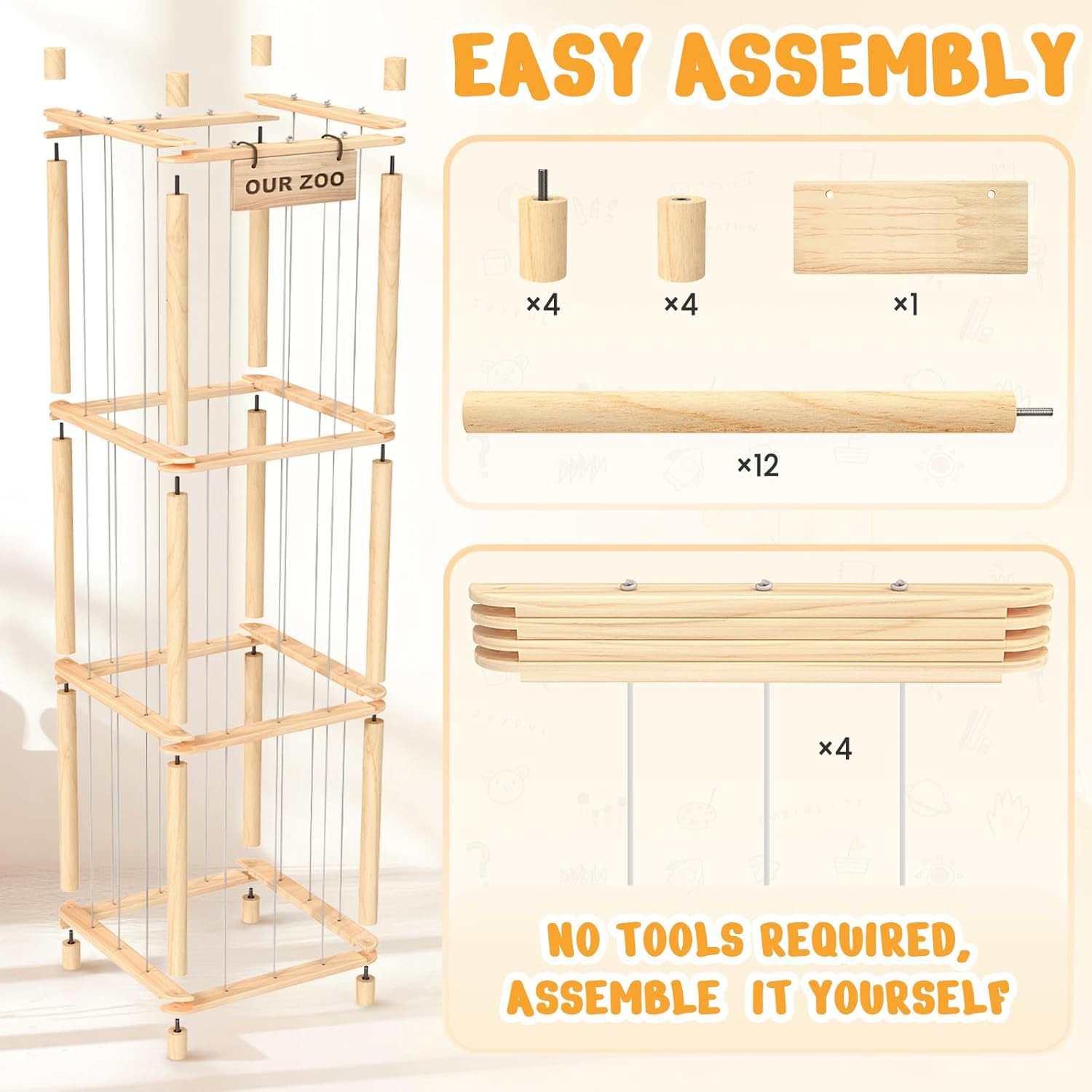 🧸 Woodure Stuffed Animal Storage Zoo Review | Wooden Toy Organizer for Kids' Bedrooms &amp;amp; Pla