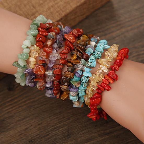 Armband aus Natursteinen, Sortiment, 18 cm