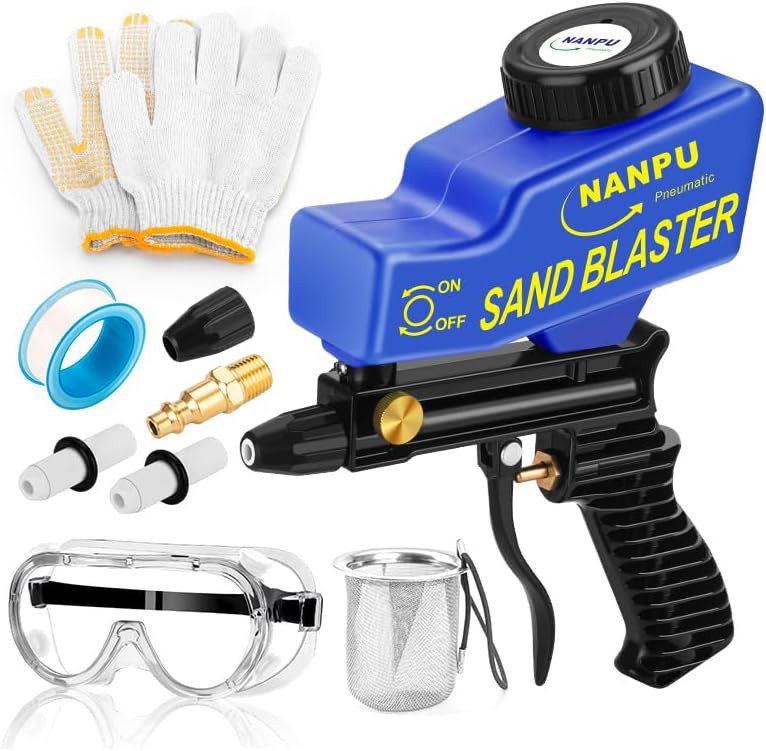 Air Sandblaster Gun Review – Gravity Feed Sand Blasting Kit for Rust Removal, Paint Stripping &amp;amp;
